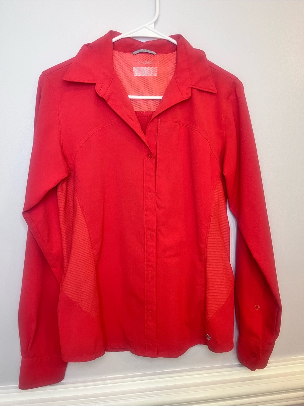 Columbia Red Button-Down Women’s Shirt Jacket